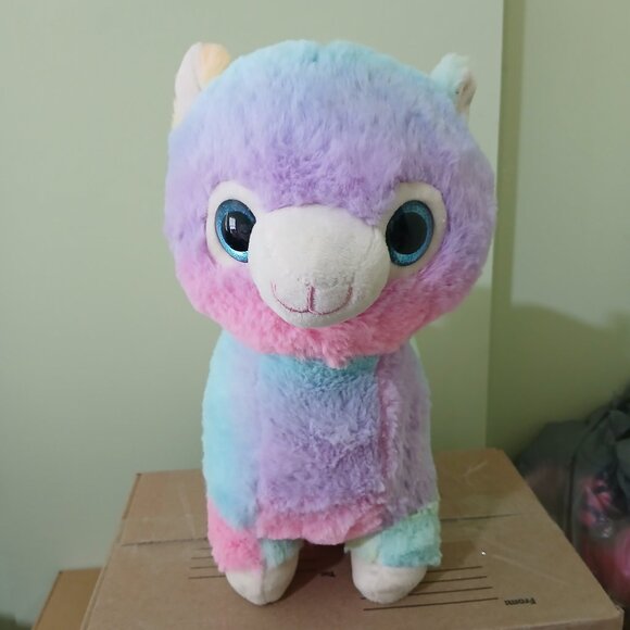The Toy Factory Rainbow Sherbet Llama Plush Toy. - Picture 1 of 4